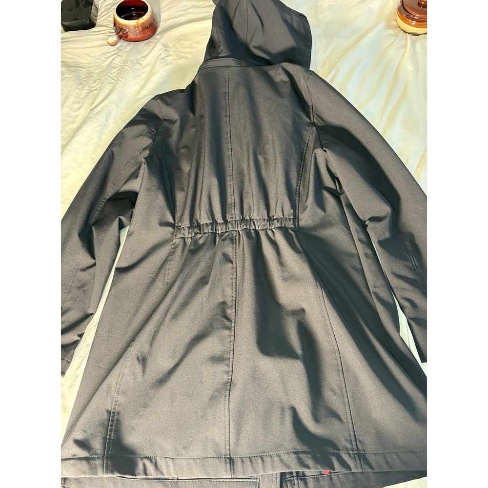 Tommy Hilfiger Women's Hooded Mid-Length Water-Resistant Zip/Button L Black - Picture 4 of 5